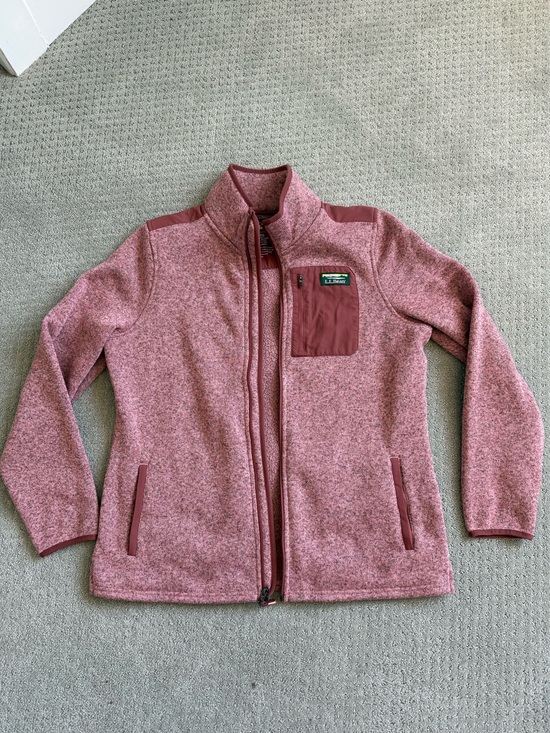 L.L. Bean Jackets & Blazers - L.L. Bean Mountainside Marled Maroon Full-Zip Fleece Jacket